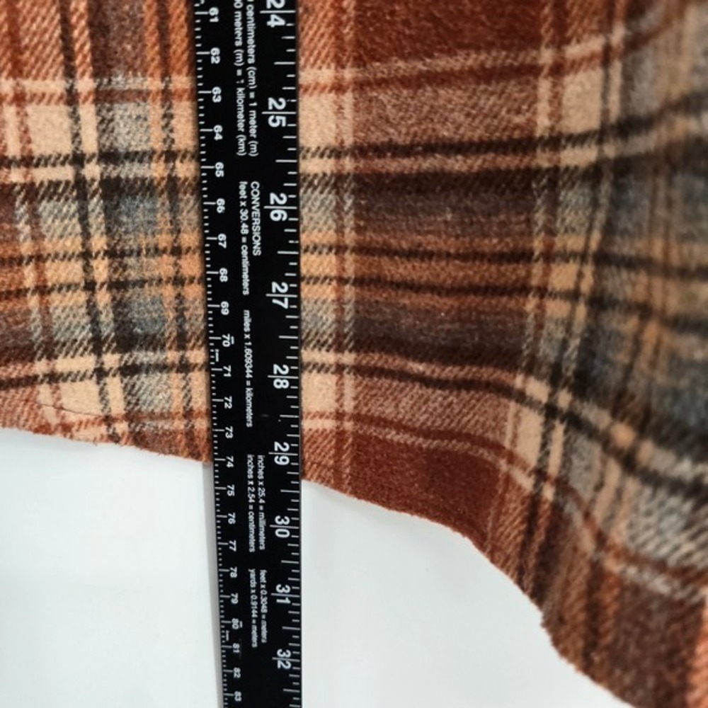 Umgee USA Womens Plaid Flannel Shirt Oversized Casual Long Sleeve Medium - Picture 9 of 11